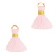 Kwastje Ibiza style 1.5cm Gold-light pink